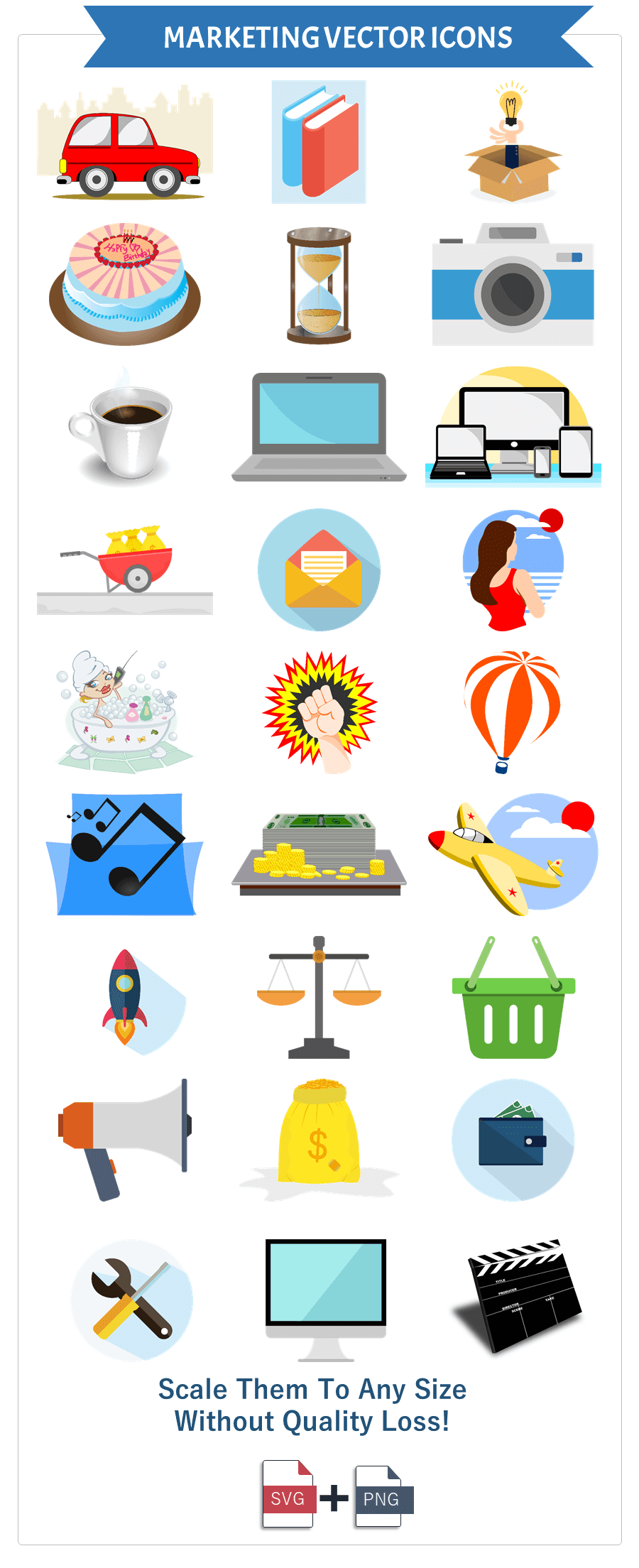Vector Icons display