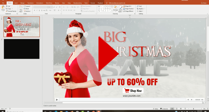 Editing_a_PowerPoint_Christmas_Template_Display