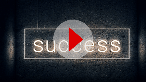 Success Text on wall