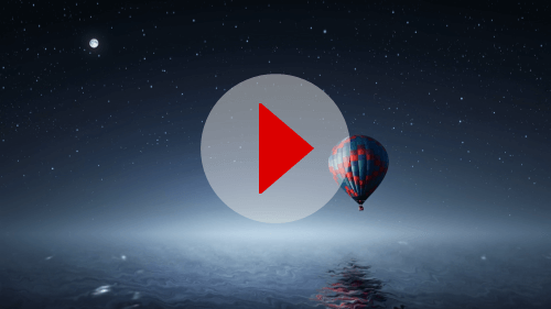balloon over sea