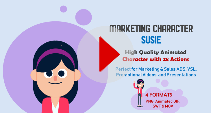 Marketing character Susie Display