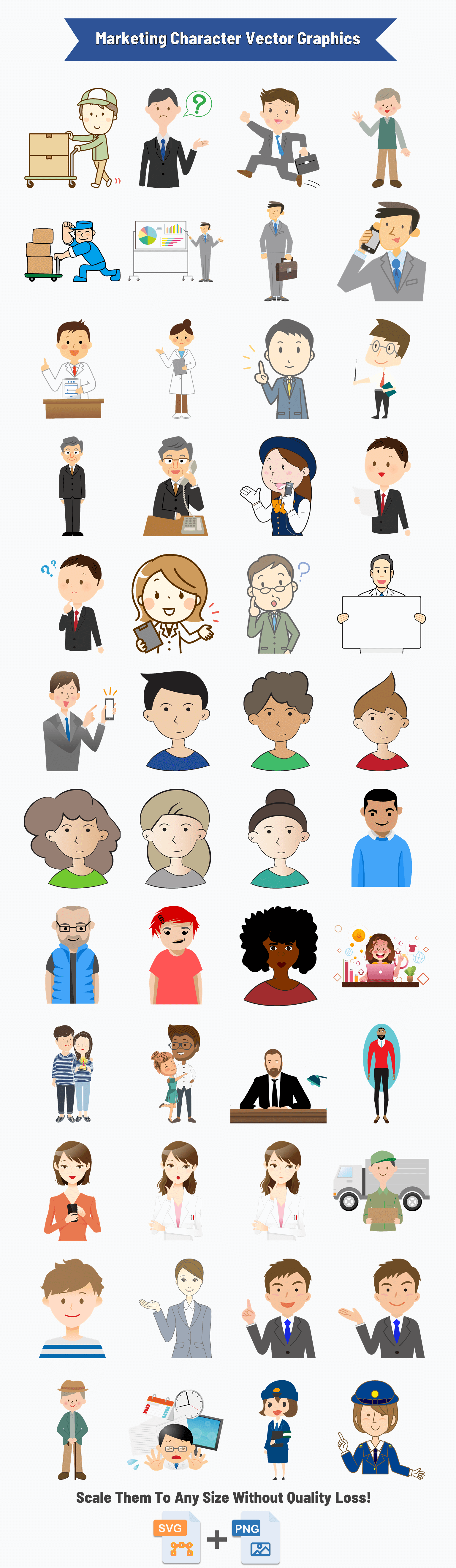 Marketing character Vectors